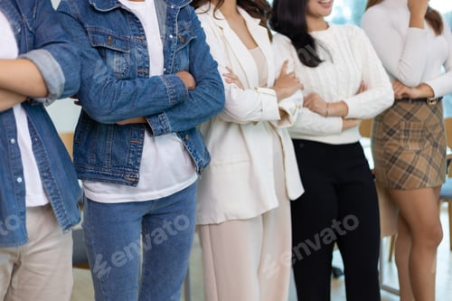 Preview: Diverse colleagues working together and people in business organization.
