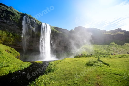 Preview: Seljalandsfoss waterfall in Iceland in Summer