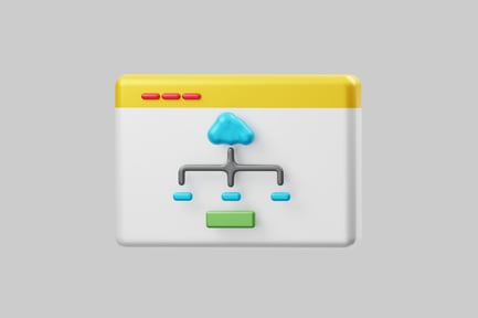 Preview: Data flow chart webpage element