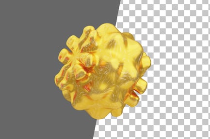 Preview: Glitter Abstract Yellow Modular Blocks 3D Icon