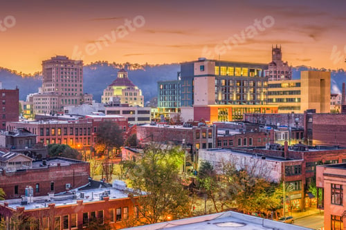 Preview: Asheville, North Caroilna, USA Skyline