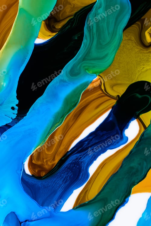 Preview: Abstract flow of liquid paints in mix