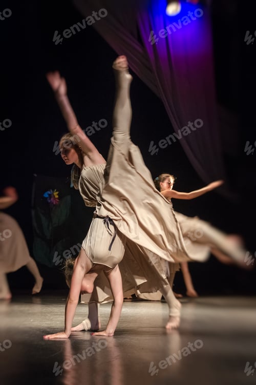 Preview: staging on the stage of a children's theater with actors