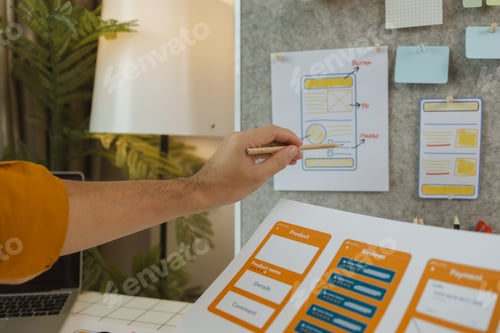 Preview: A web designer is using his idea to create a digital product design project that will meet the needs
