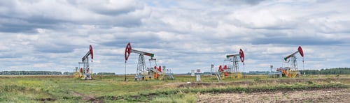Preview: Four oil rocking chairs in field