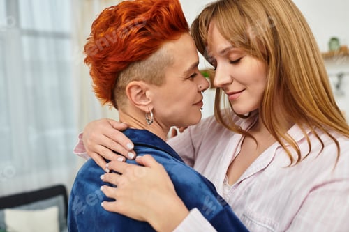Preview: Love blossoms in a modern apartment for a beautiful young lesbian couple