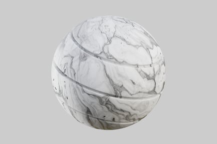 Visualização: Elemento de bola esportiva com textura de mármore