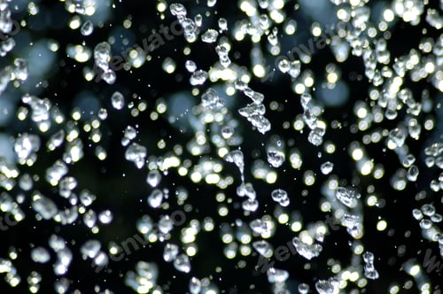Preview: Blue water drops on dark background