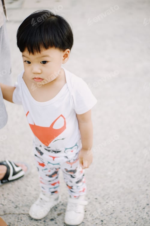 Preview: Cute Boy playing in the park, Sweet Little baby boy enjoying