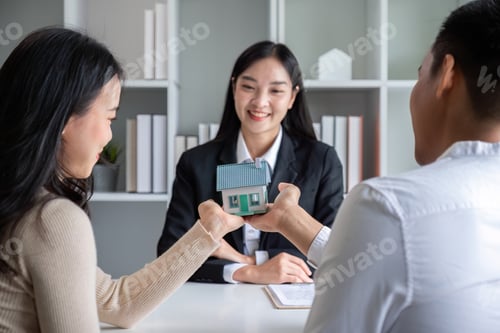 Preview: The real estate agent makes an offer to get the couple to sign a contract to buy the house. Happy