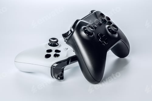 Preview: video game controller isolated on white background