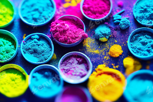 Preview: colorful holi paint powder explosion festival background