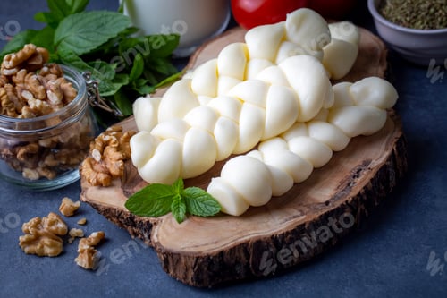 Preview: Knitted cheeses produced at home in eastern Turkey (Turkish name; Orgu peynir)