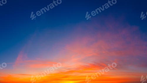 Preview: Sky with clouds during sunset. Clouds and blue sky. A high resolution photograph.