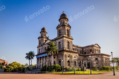 Preview: Nicaragua capital Managua cathedral is an ahistorical building situated in Revolution Square