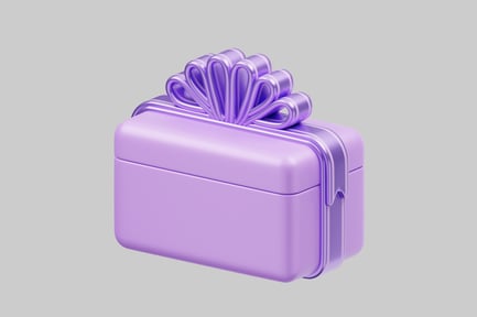 Preview: Lilac gift box with ribbon