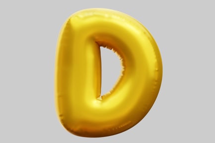 Preview: Golden Letter D Balloon
