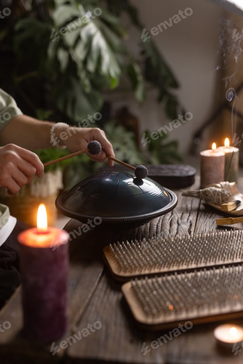Preview: Sadhu board, yoga board with nails, guy stands on the board with nails, yoga concept