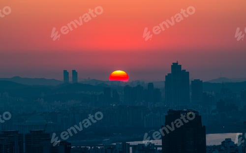 Preview: Sunset over the Seoul City