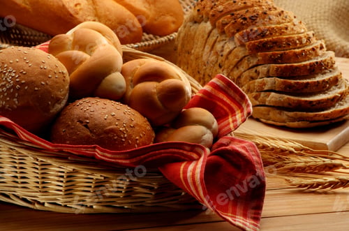 Preview: Different types of whole wheat baked foods