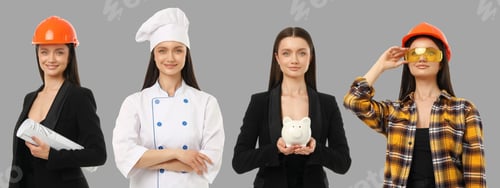 Preview: Set, A young woman presents various jobs in a simple backdrop
