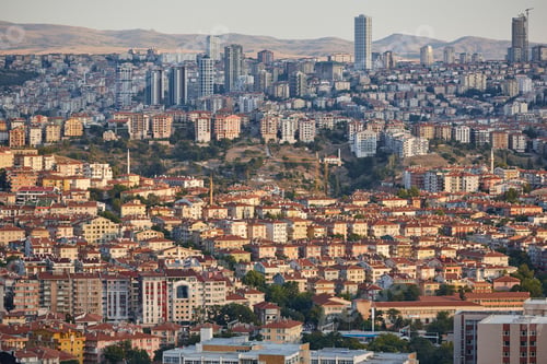 Preview: Ankara skyline at sunset. Turkish capital cityscape. Turkey