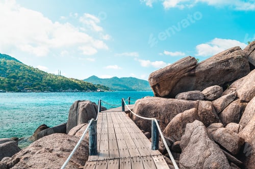 Preview: Wooden walkway on Koh Tao, Thailand