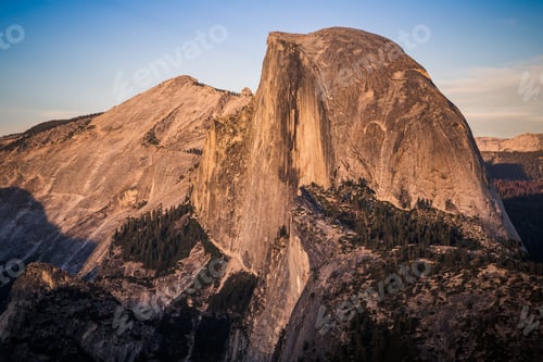 Preview: Sun Setting On Half Dome, Yosemite National Park, California