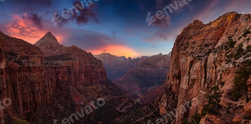 Preview: Aerial panoramic landscape view of a Canyon