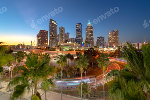 Preview: Urban highway road traffic in Tampa, Florida.