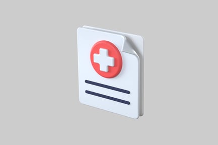 Preview: Medical record file paperwork red