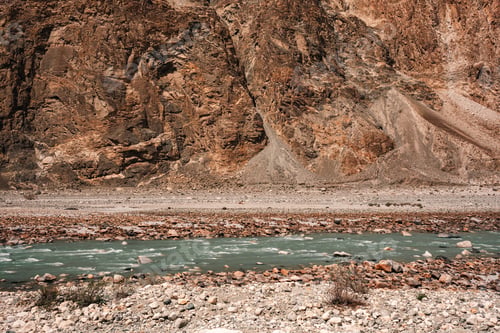 Preview: Breathtaking view of Turtuk village nestled in the Nubra Valley, surrounded the rugged Himalayas