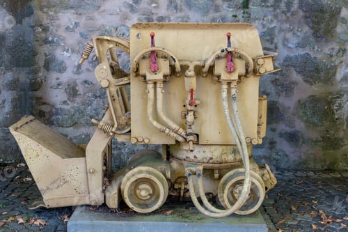Preview: Closeup of an old Rocker Shovel Loader put on display