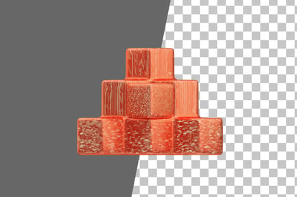 Preview: Glitter Abstract Orange Orbital Network 3D Icon