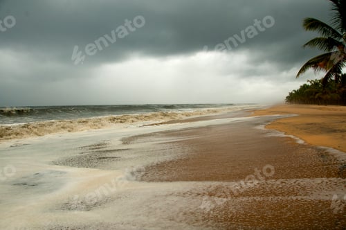Preview: Untouched tropical beach in Kerala, India