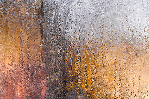Preview: wet glass background. drops on the glass