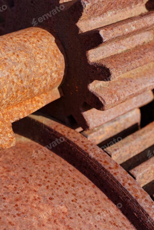 Preview: Old rusted cogwheels