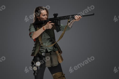 Preview: Attacking female mercenary in setting of post apocalypse