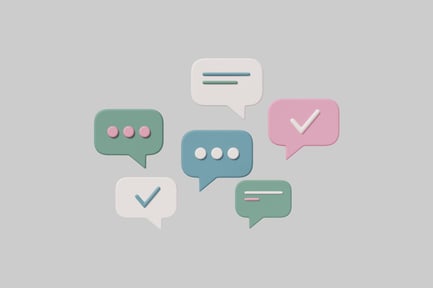 Preview: A collection of speech bubbles in various shapes and colors.