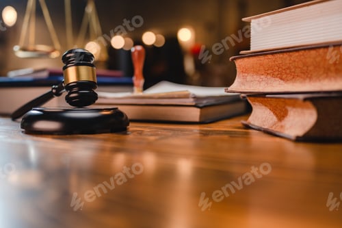 Preview: law and authority lawyer concept, judgment gavel hammer in court courtroom for crime judgement