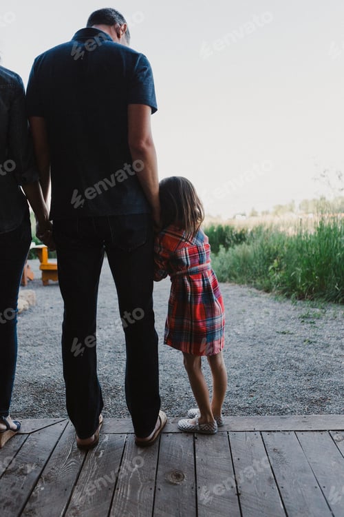 Preview: Loving Family Walking Outdoors in the Countryside