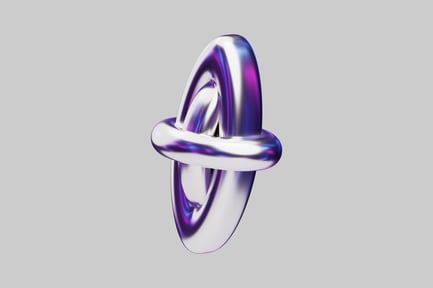 Preview: Interlocked chrome metallic rings