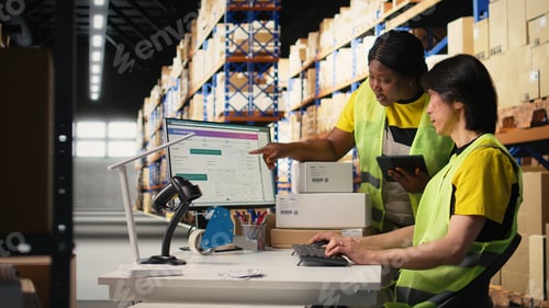 Preview: Depot coworkers processing orders and preparing the packages together