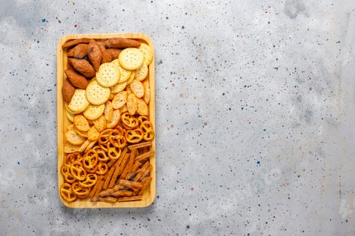 Preview: Assortment of unhealthy snacks.