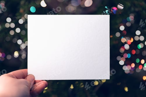 Preview: Frame from Xmas tree branches with mock up