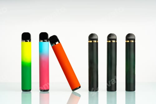 Preview: disposable electronic cigarettes on white background