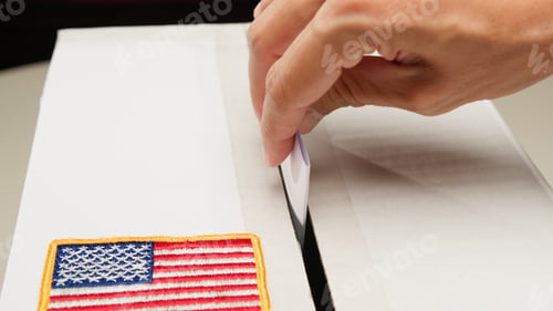 Preview: Inserting ballot in box for US presidential election