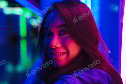 Preview: Positive smiling pretty beautiful young woman