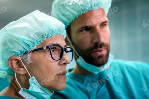 Preview: Health, medicine and pandemic concept. Doctors, medical workers working in a hospital