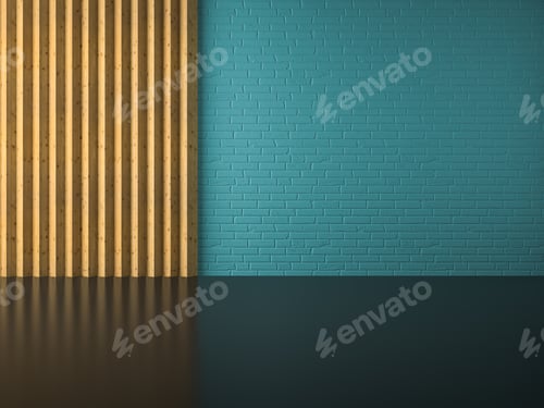 Preview: Interior of empty room 3D rendering